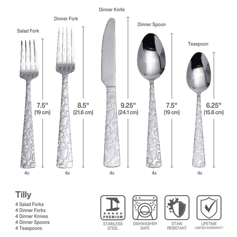 Tilly 20 Piece Flatware Set. Service for 4 - Image 4