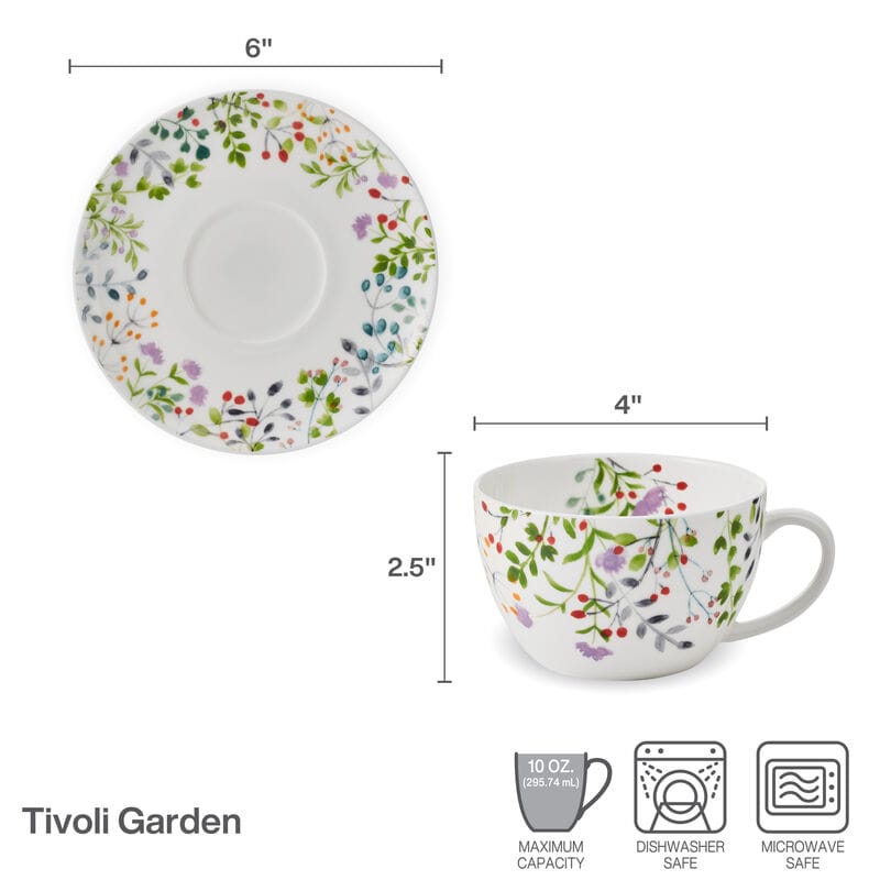 Tivoli Garden Set of 2 Tea Cups and Saucers - Image 3