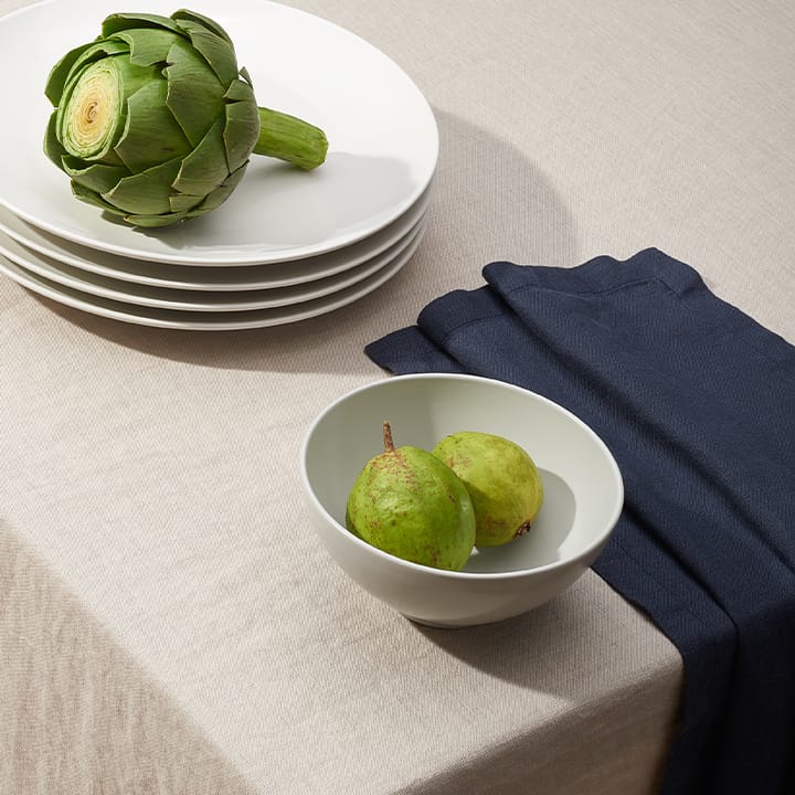 Dune Beige European Linen 55 x 110 Rectangular Tablecloth - Image 2