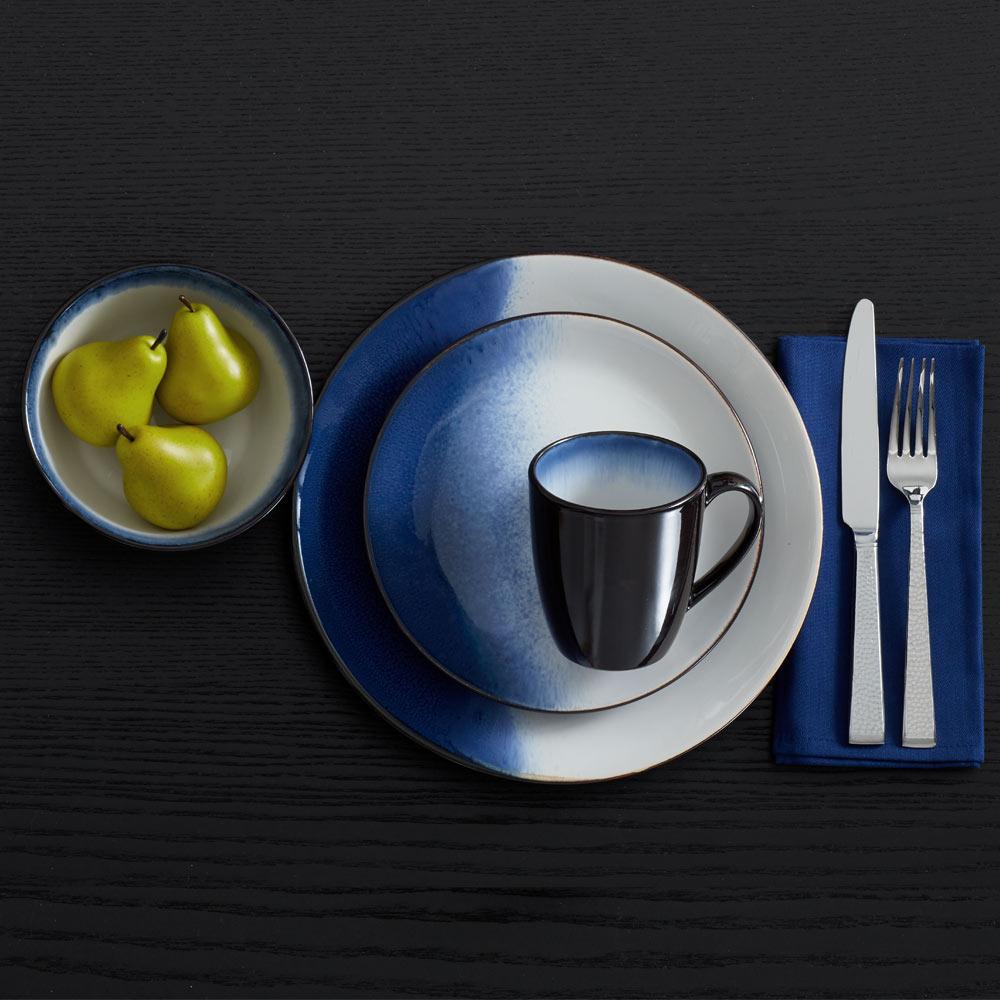 Asher Blue 16 Piece Dinnerware Set. Service for 4 - Image 2