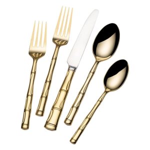 Wallace Bamboo Gold 20 Piece Flatware Set. Service for 4