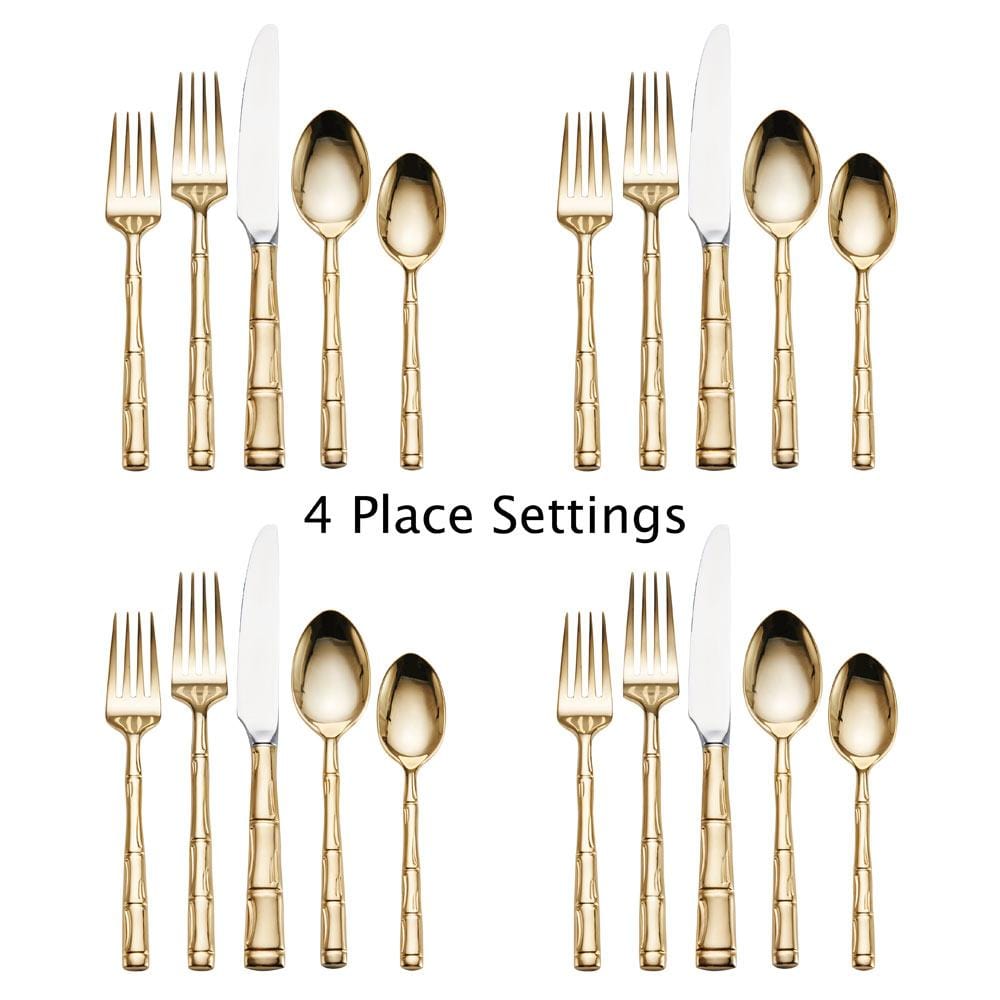 Wallace Bamboo Gold 20 Piece Flatware Set. Service for 4 - Image 3