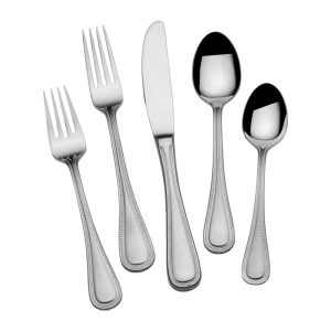Beaded Antique 45 Piece Flatware Set