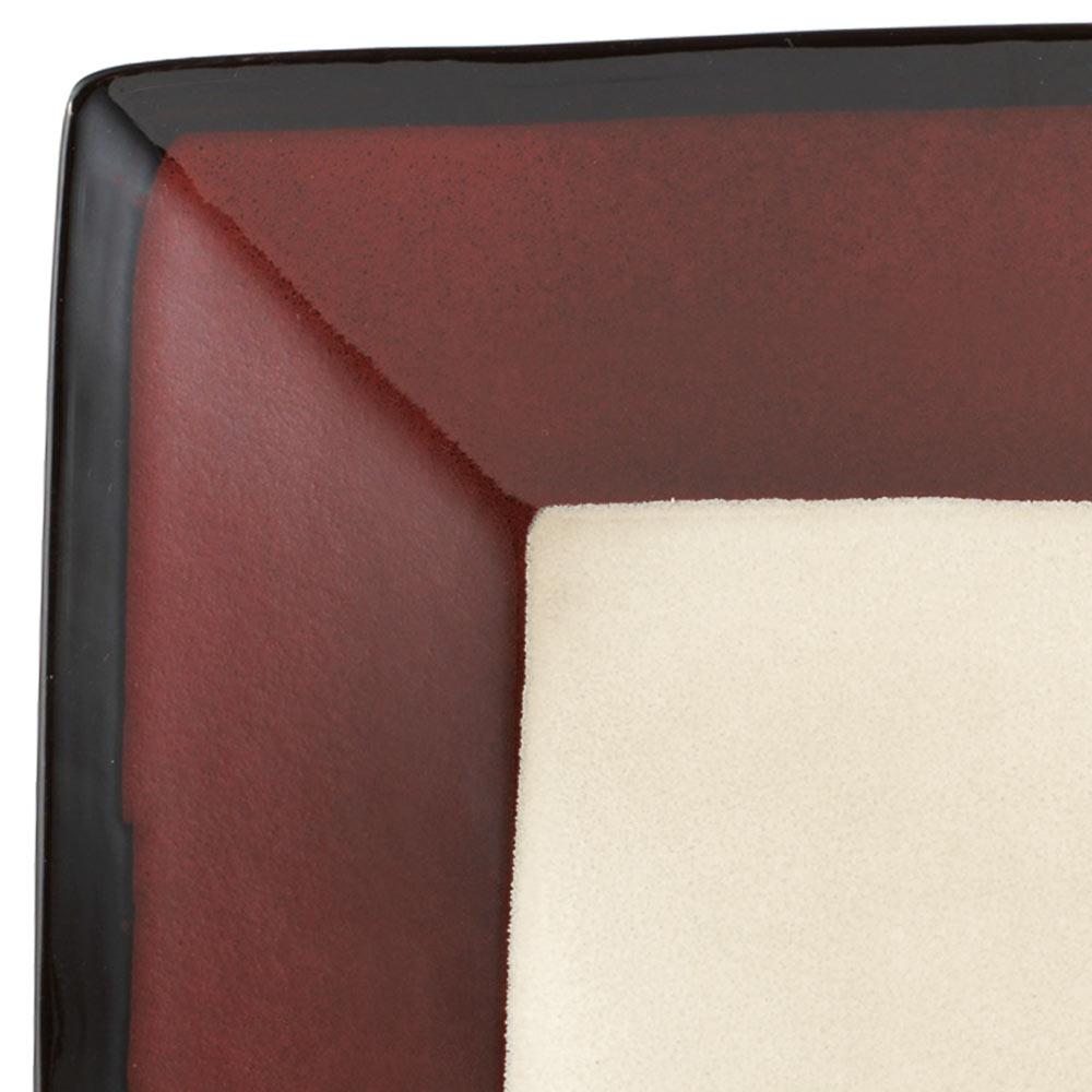 Belmont Set of 4 Red Square Dinner Plates - Image 2
