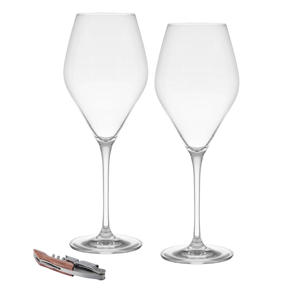 Blythe Set of 2 Wine Glass Boxed Gift Set with Corkscrew - Image 5