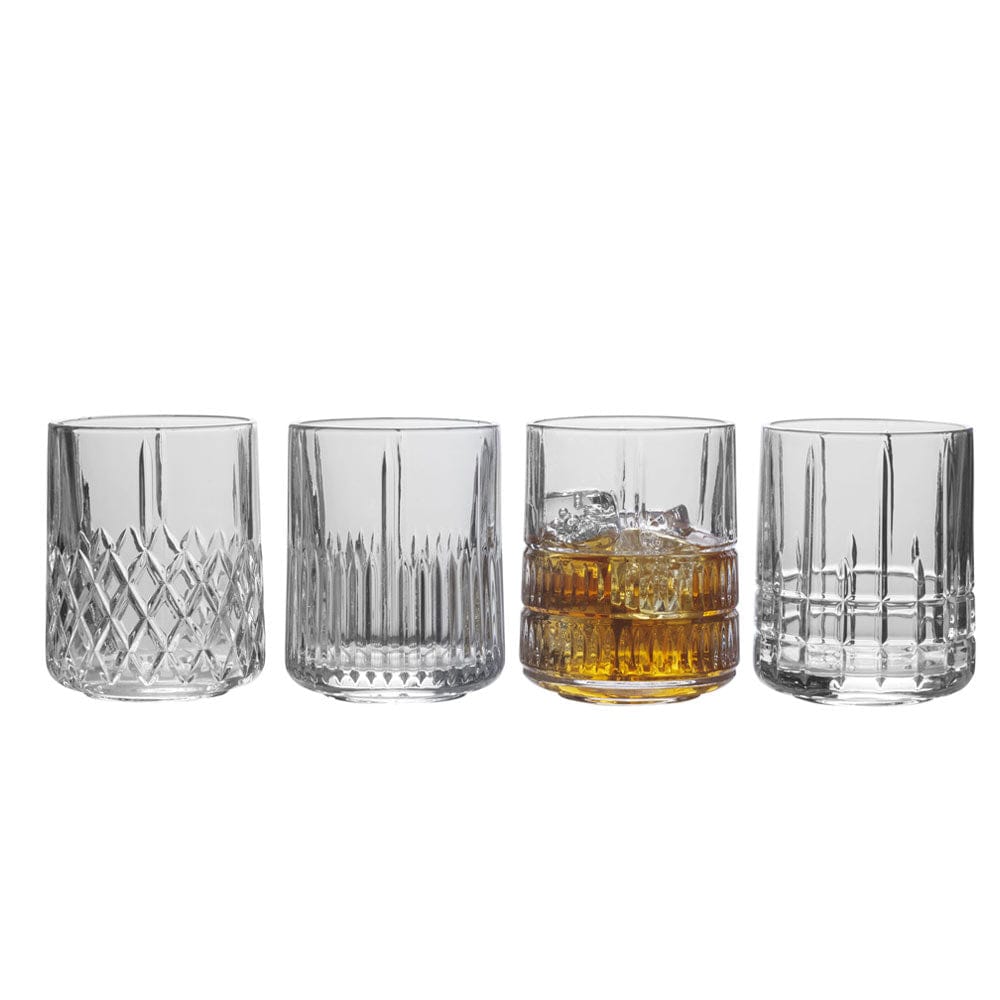 Carrick Set of 4 Double Old Fashioned Whiskey Glasses