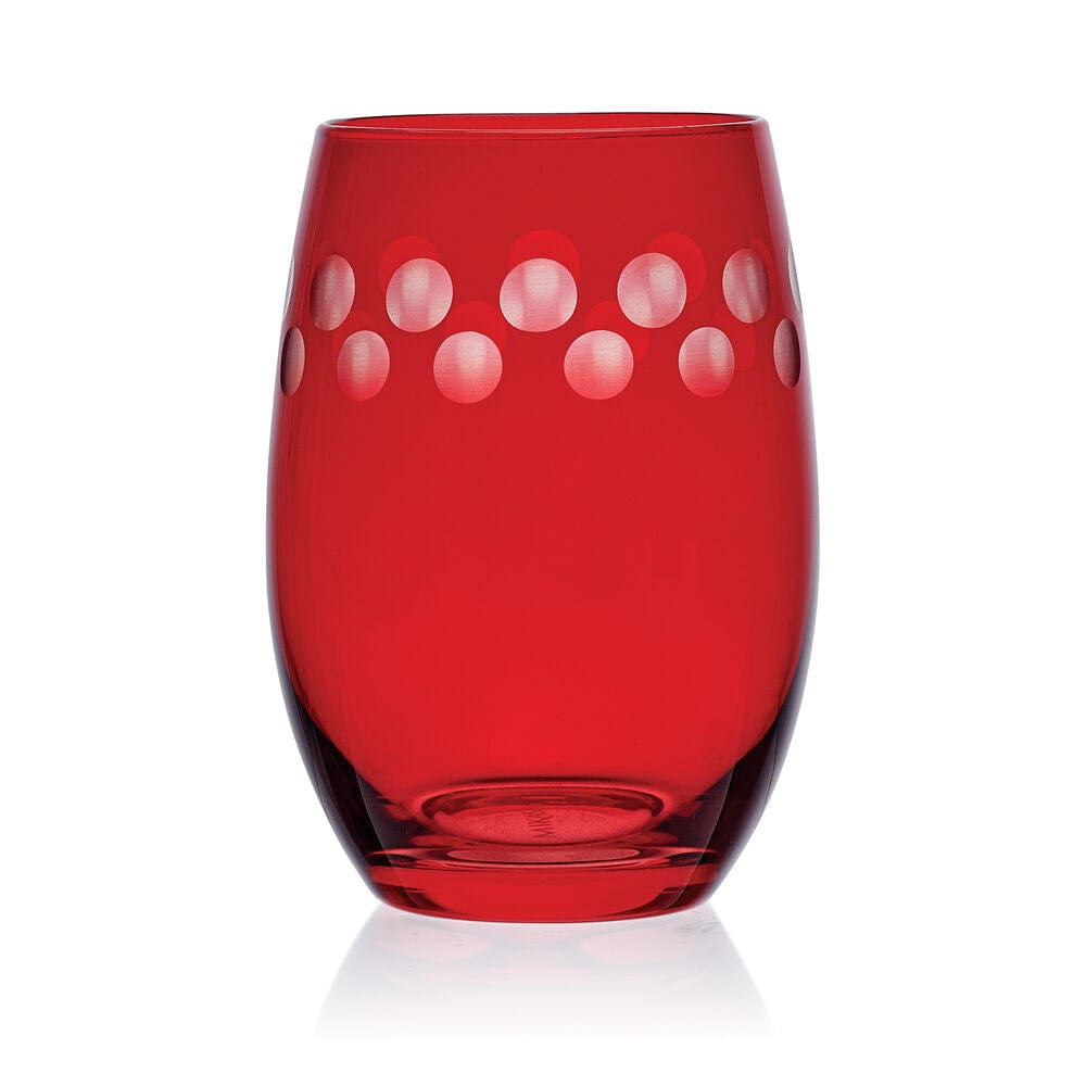Cheers® Set of 6 Ruby Stemless Wine Glasses - Image 6