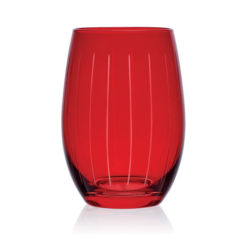 Cheers® Set of 6 Ruby Stemless Wine Glasses - Image 8