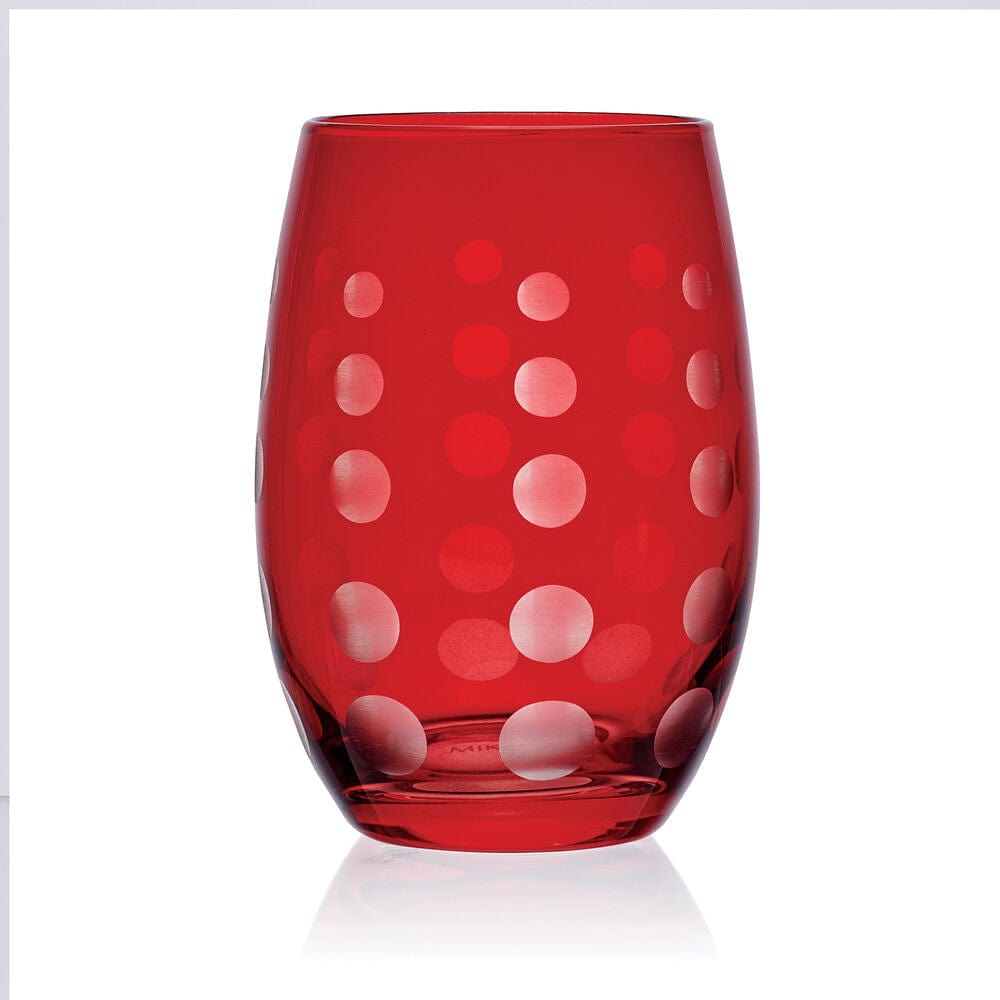 Cheers® Set of 6 Ruby Stemless Wine Glasses - Image 11