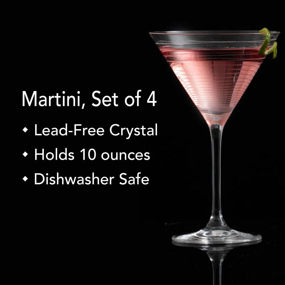 Cheers® Set of 4 Martini Glasses - Image 3