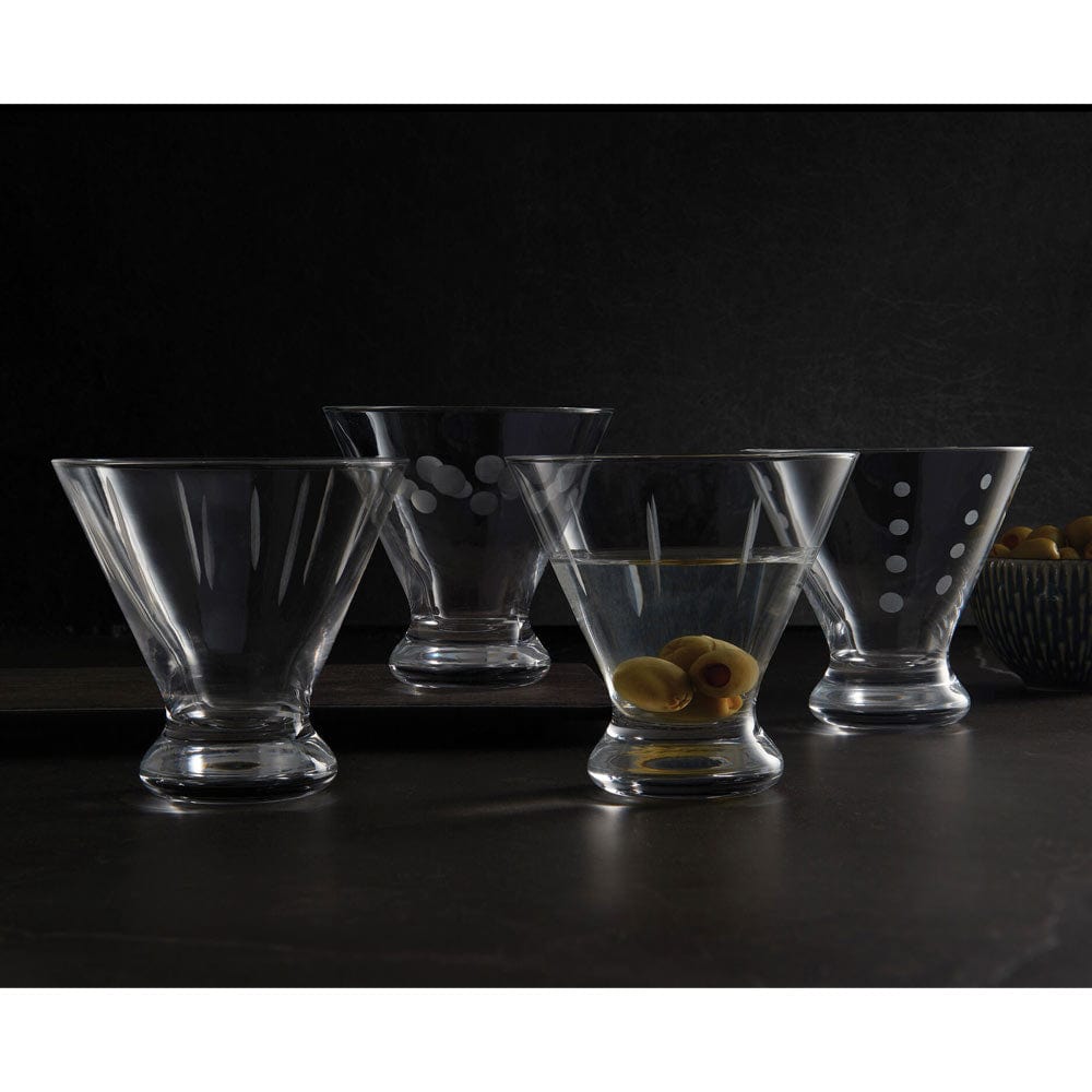 Cheers® Set of 4 Stemless Martini Glasses - Image 2