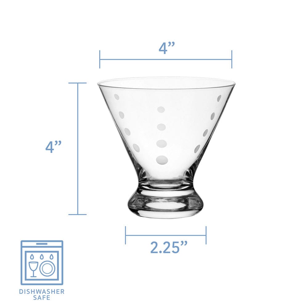 Cheers® Set of 4 Stemless Martini Glasses - Image 8
