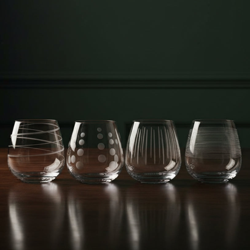 Cheers® Set of 4 Stemless Wine Glasses - Image 2