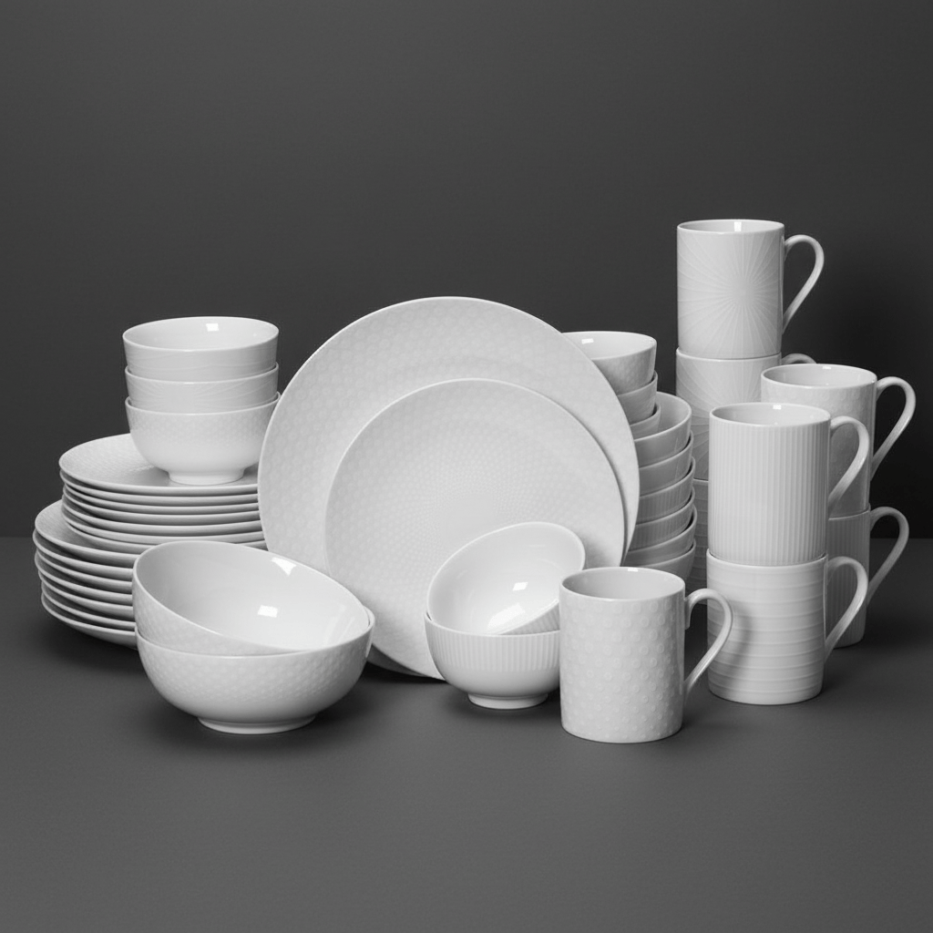 Cheers® White 40 Piece Dinnerware Set. Service for 8 - Image 3