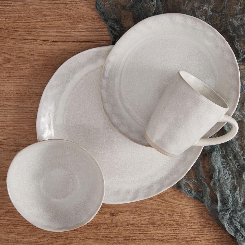 Cora White 16 Piece Dinnerware Set. Service for 4 - Image 2