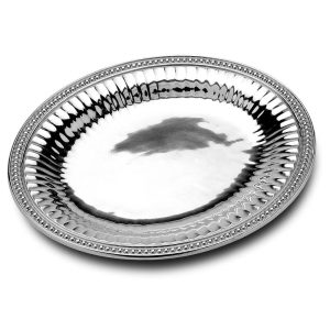 Flutes & Pearls Large Oval Tray
