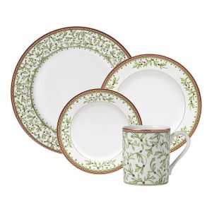 Holiday Traditions 16 Piece Dinnerware Set with Mugs