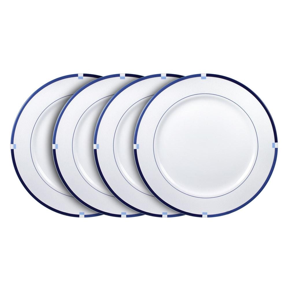 Jet Set Blue Set of 4 Dinner Plates