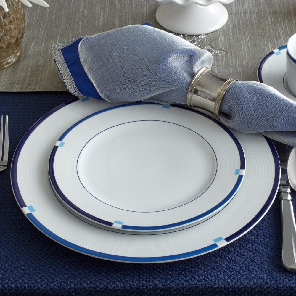 Jet Set Blue Set of 4 Dinner Plates - Image 2