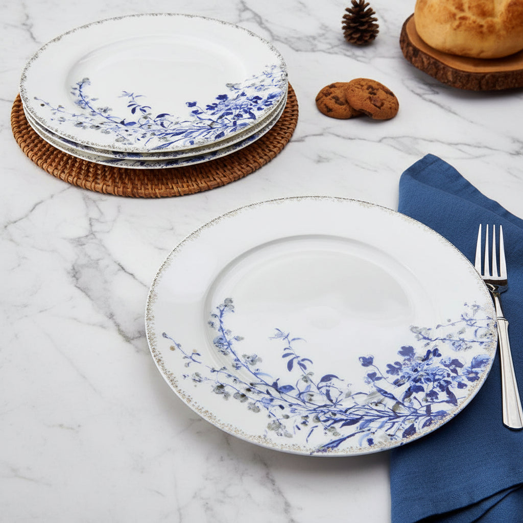Kaia Platinum Set of 4 Dinner Plates - Image 2