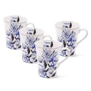 Kaia Platinum Set of 4 Mugs