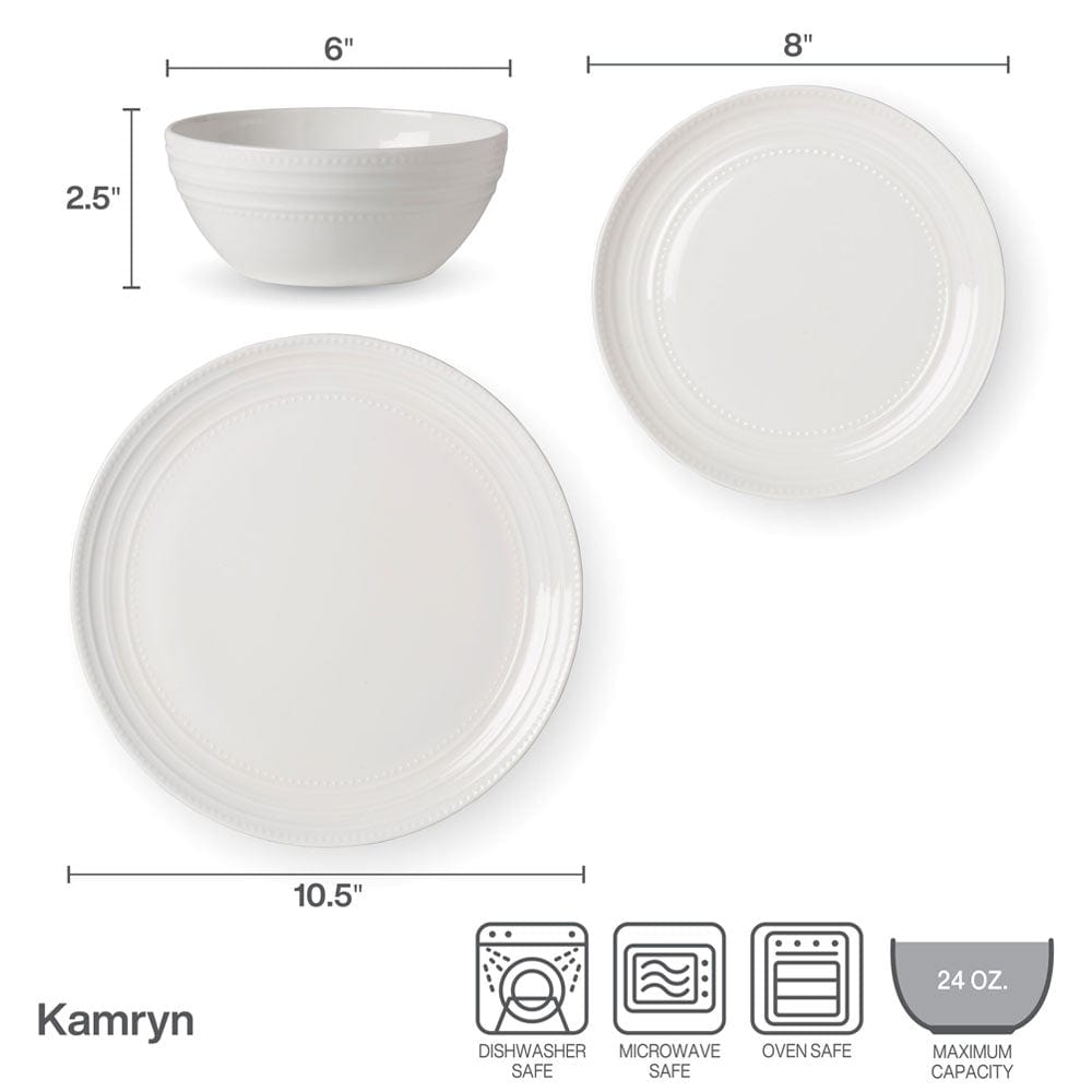 Kamryn Vegan Bone™ 12 Piece Dinnerware Set. Service for 4 - Image 4