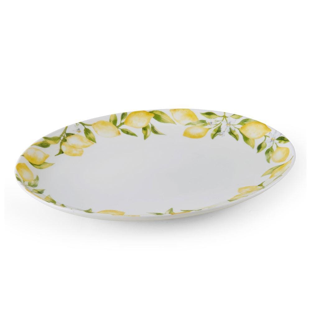 Lemons Oval Serving Platter. 14 Inch