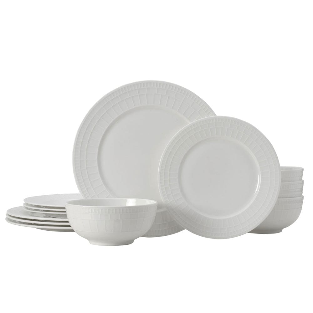 Lux 12 Piece Dinnerware Set. Service for 4