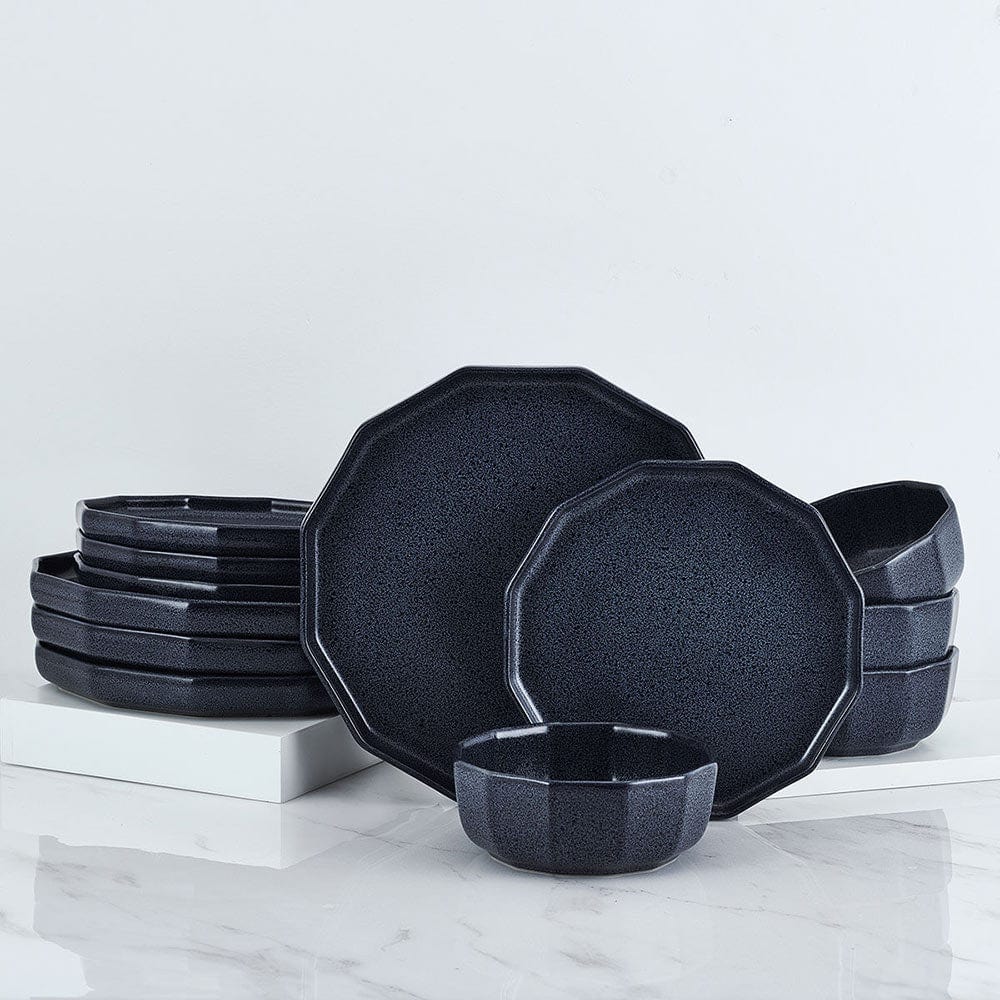Luxor Blue 12 Piece Dinnerware Set. Service for 4 - Image 3