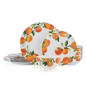 Mandarin 12 Piece Dinnerware Set. Service for 4