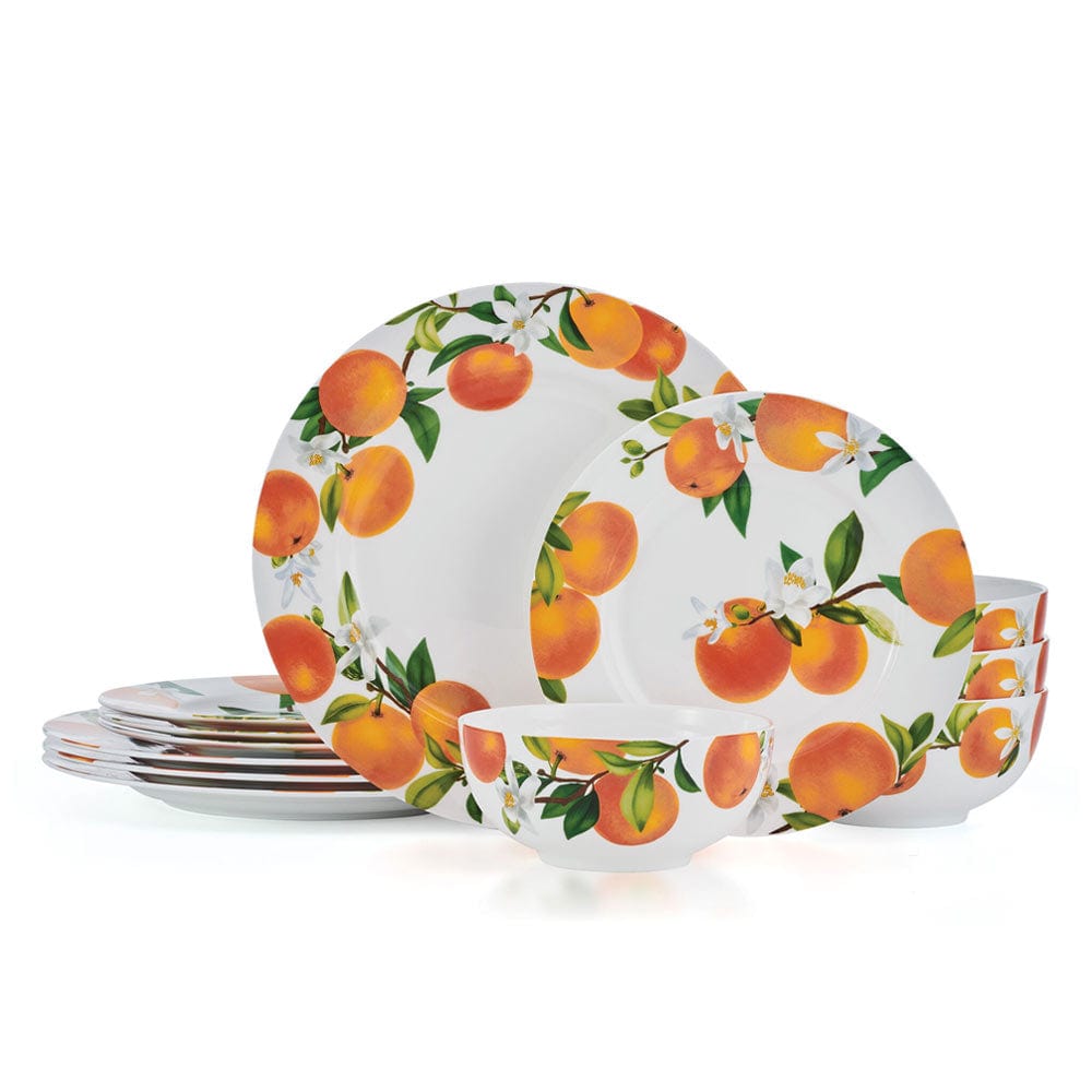 Mandarin 12 Piece Dinnerware Set. Service for 4
