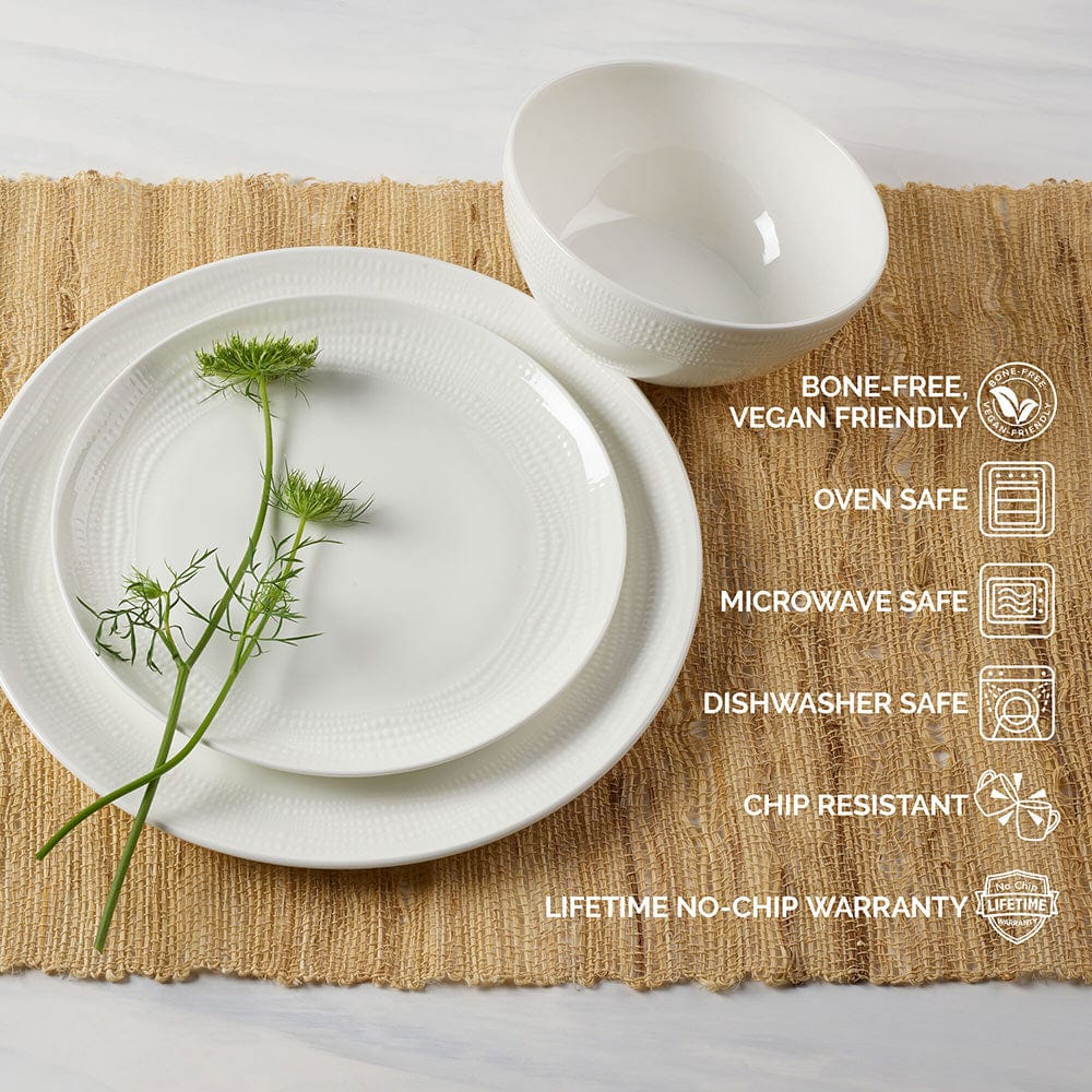 Mirabel Vegan Bone™ 12 Piece Dinnerware Set. Service for 4 - Image 2