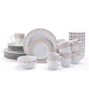 Modern Petals 32 Piece Dinnerware Set. Service for 8