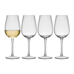 Optic Set of 4 White Wine Glasses