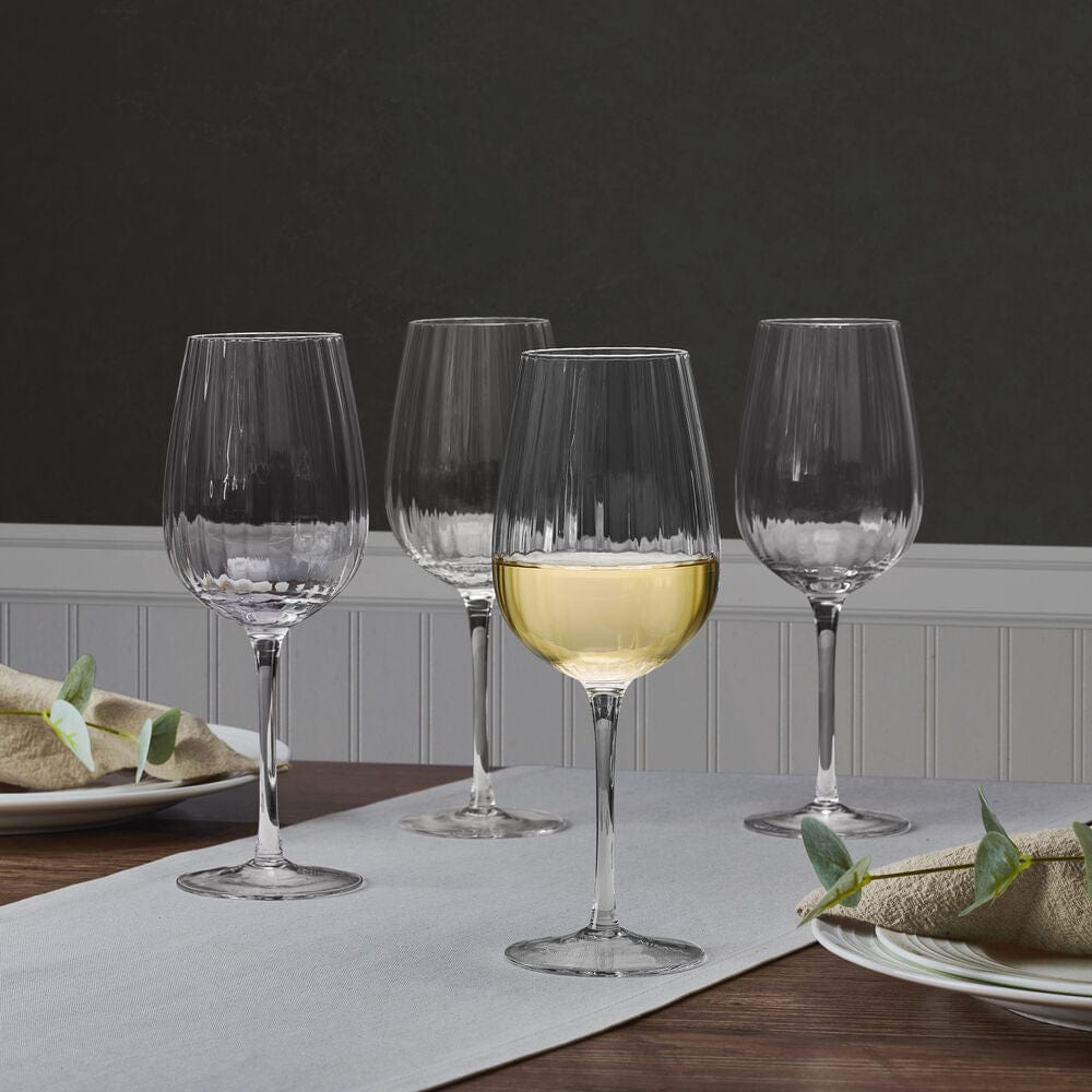 Optic Set of 4 White Wine Glasses - Image 2