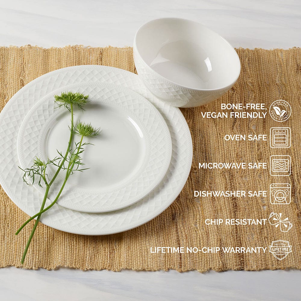 Patterson Vegan Bone™ 12 Piece Dinnerware Set. Service for 4 - Image 2