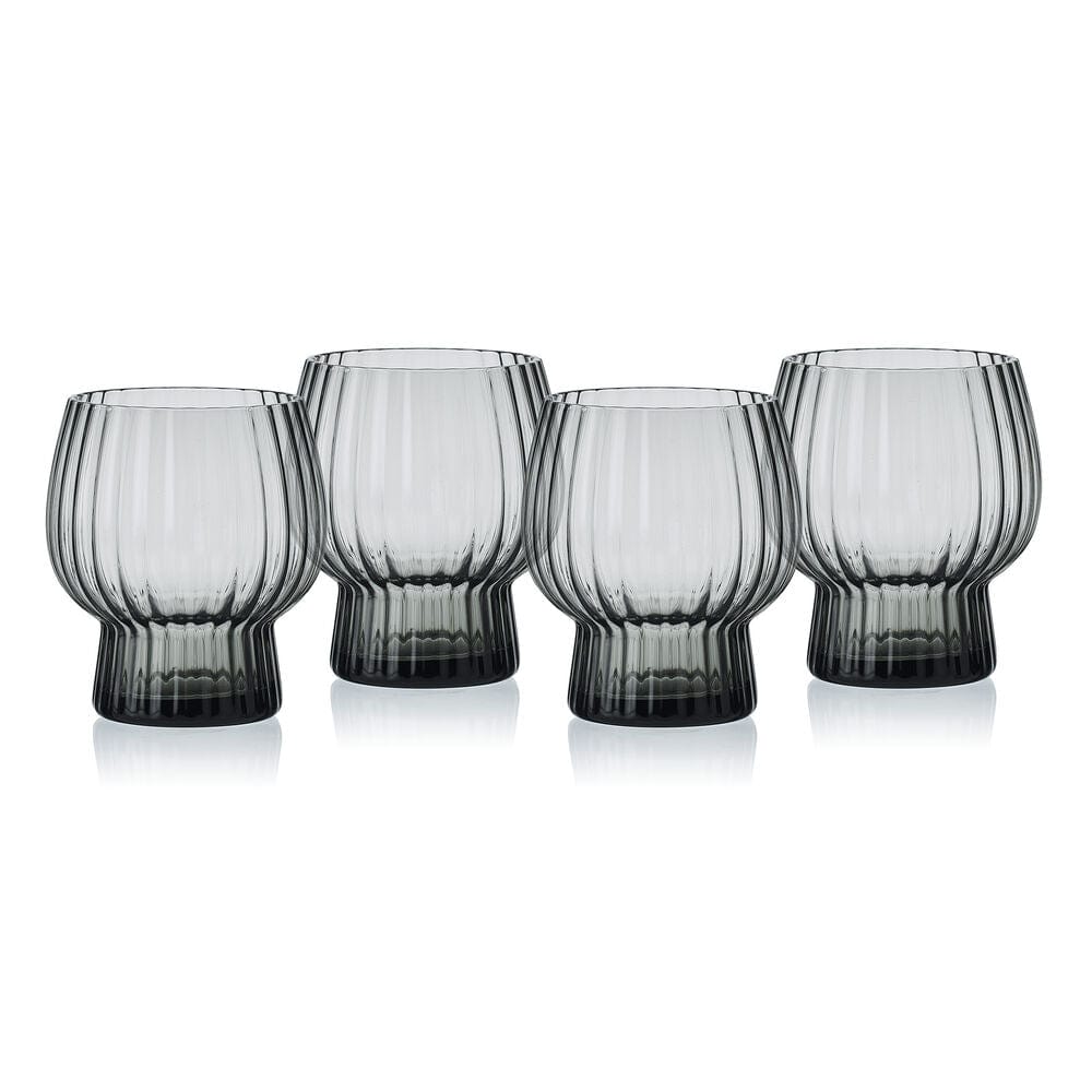 Phoebe Optic Smoke Set of 4 Double Old Fashioned Glasses - Image 4
