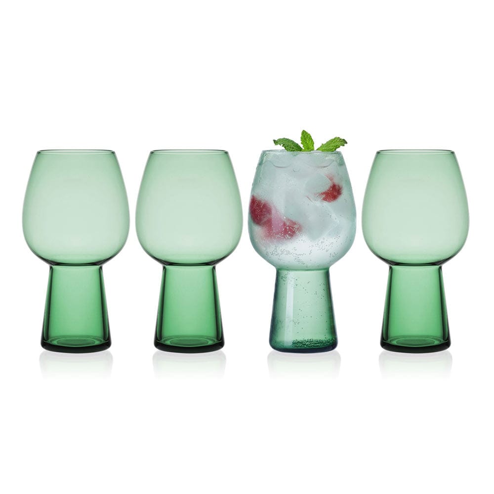 Phoebe Sage Set of 4 Goblet Beverage Glasses
