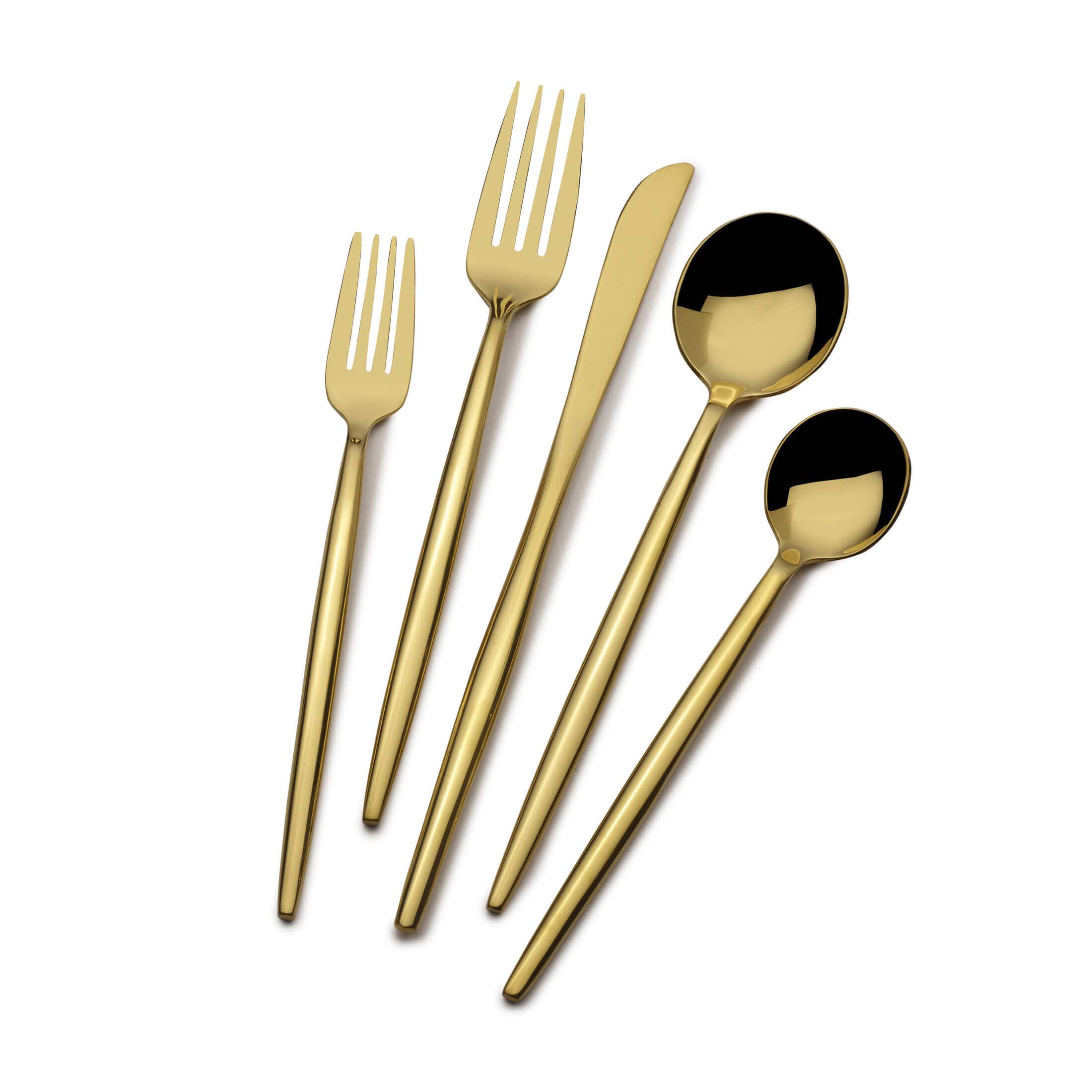 Shea Gold Forged 20 Piece Flatware Set. Service for 4
