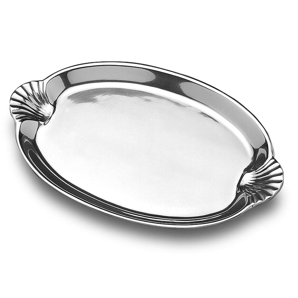 Scallop Handle Oval Tray