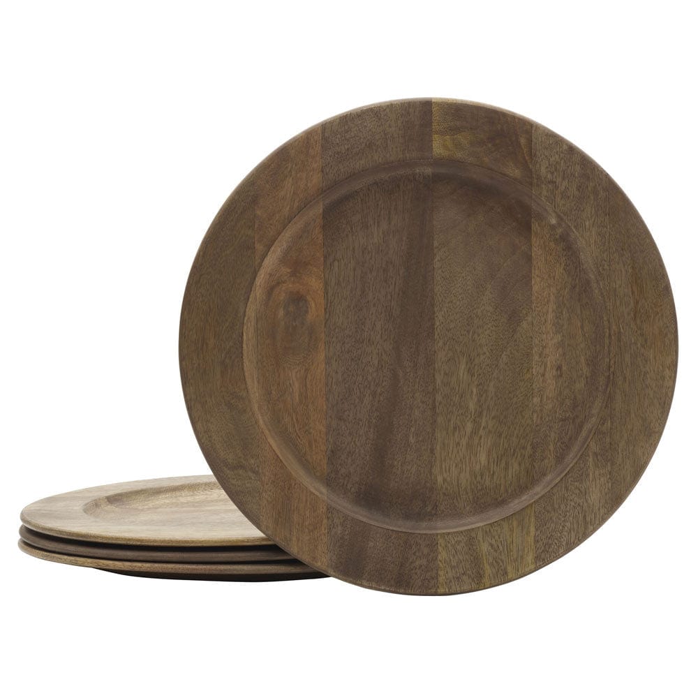 Mango Wood Set of 4 Charger Plates - Image 7