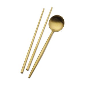 Studio Nova Gold Chopsticks and Spoon Set