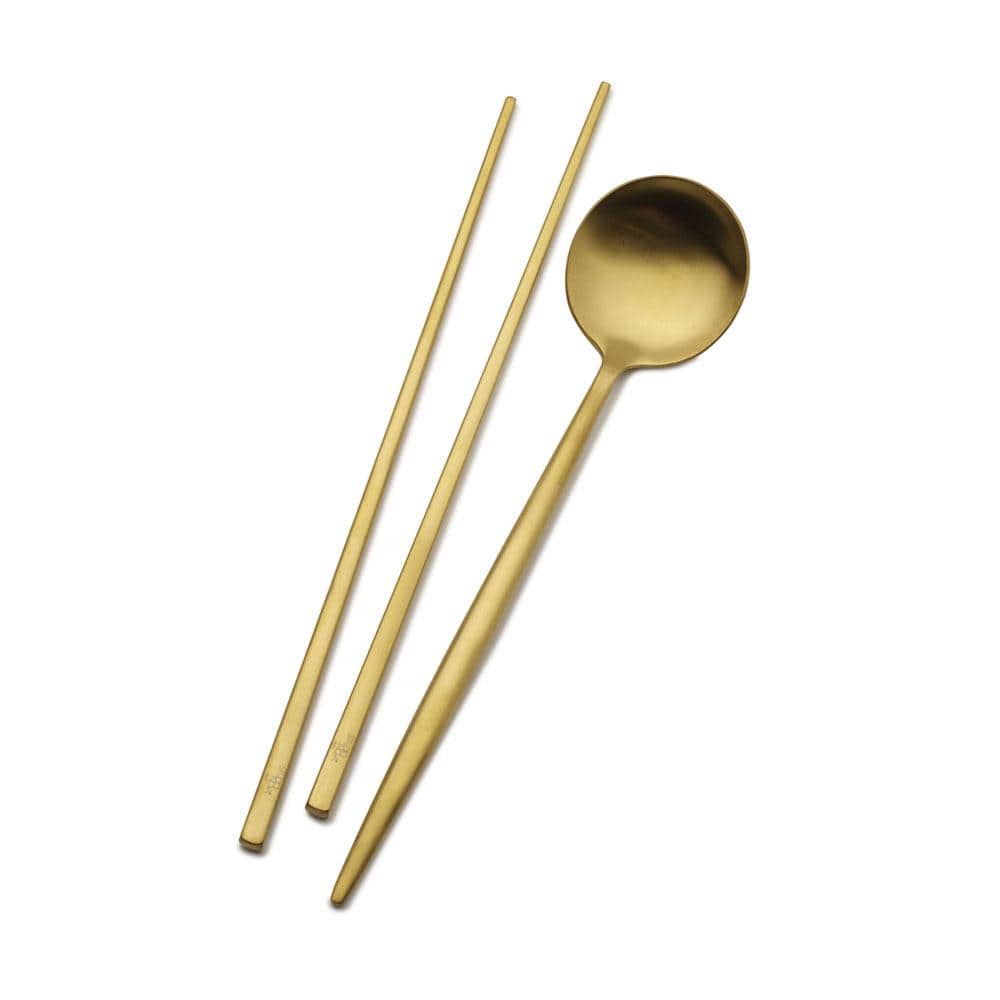 Studio Nova Gold Chopsticks and Spoon Set