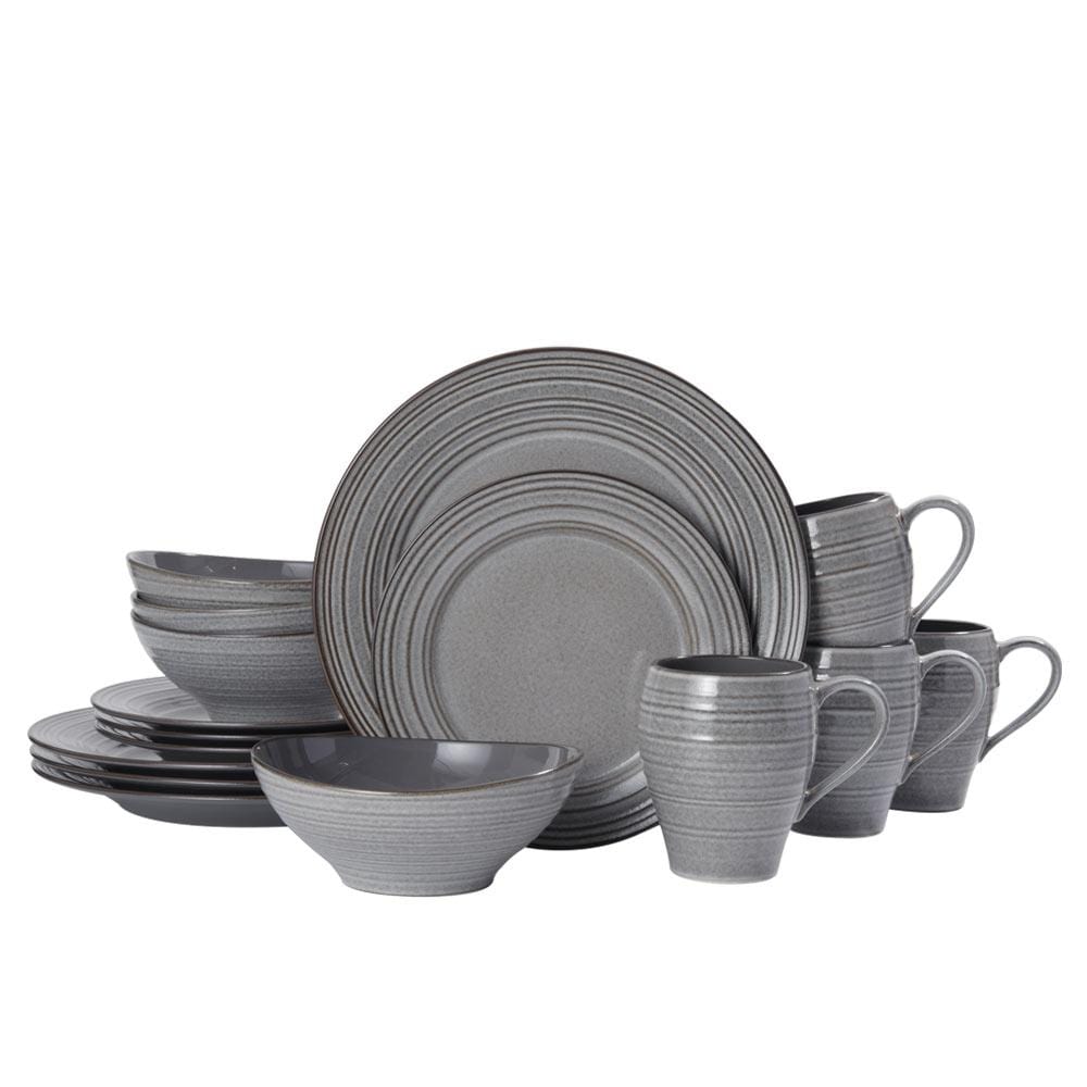 Swirl Speckle Graphite 16 Piece Dinnerware Set. Service for 4 - Image 4
