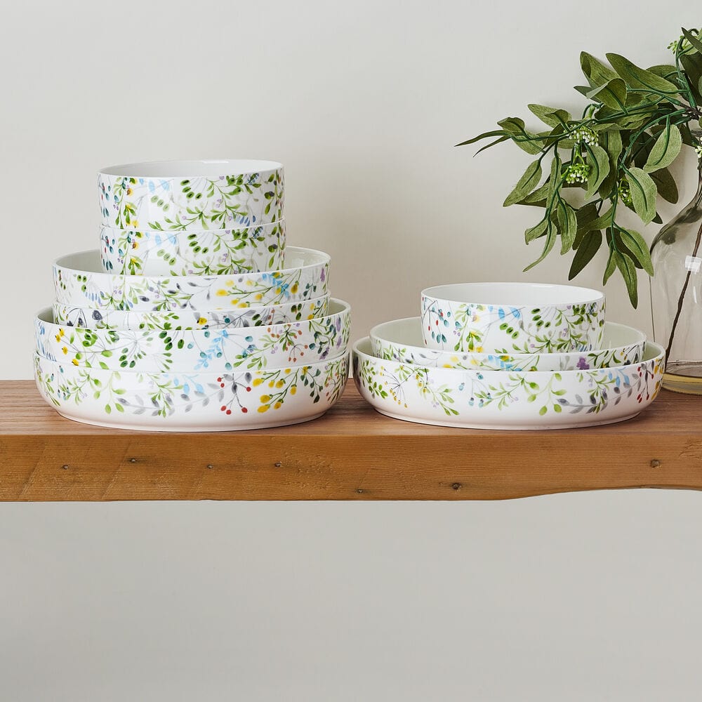 Tivoli Garden 9 Piece Dinnerware Bowl Set. Service for 3 - Image 2