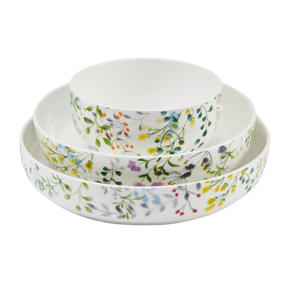 Tivoli Garden 9 Piece Dinnerware Bowl Set. Service for 3 - Image 6
