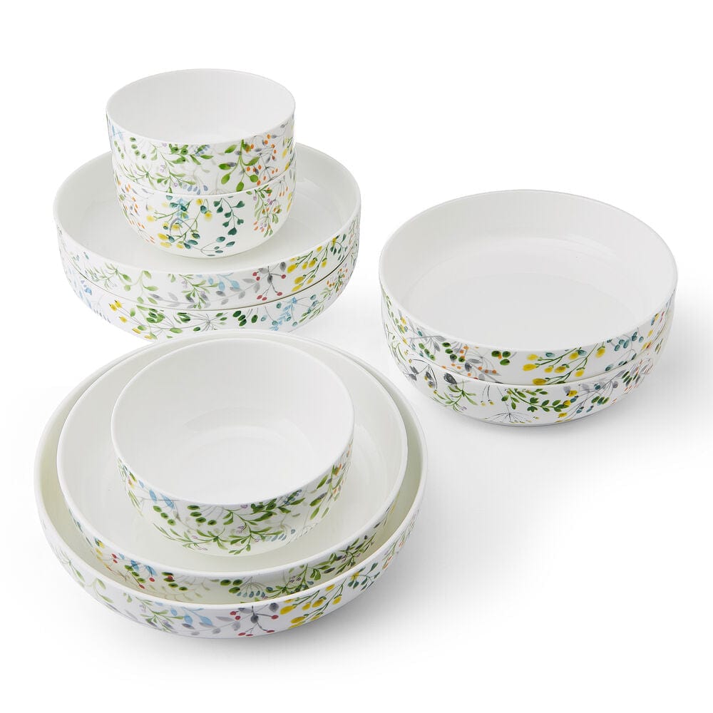 Tivoli Garden 9 Piece Dinnerware Bowl Set. Service for 3 - Image 7