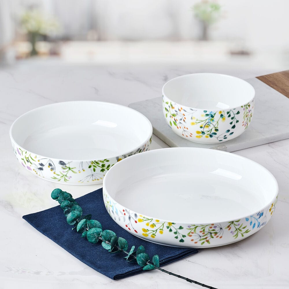 Tivoli Garden 9 Piece Dinnerware Bowl Set. Service for 3 - Image 8