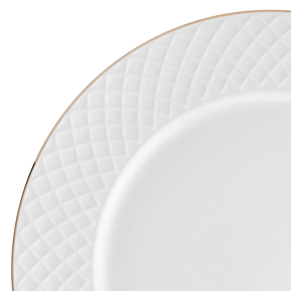 Trellis Gold 12 Piece Dinnerware Set. Service for 4 - Image 3