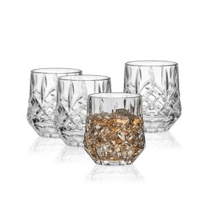 Wesley Set of 4 Double Old Fashioned Whiskey Glasses